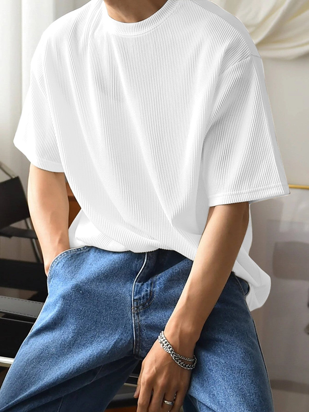 Executive White  Plain T-Shirt