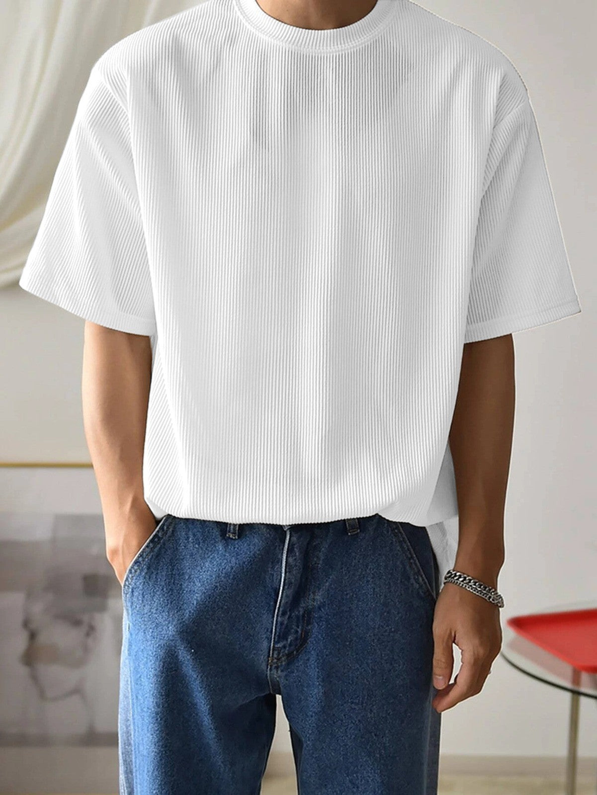 Executive White  Plain T-Shirt