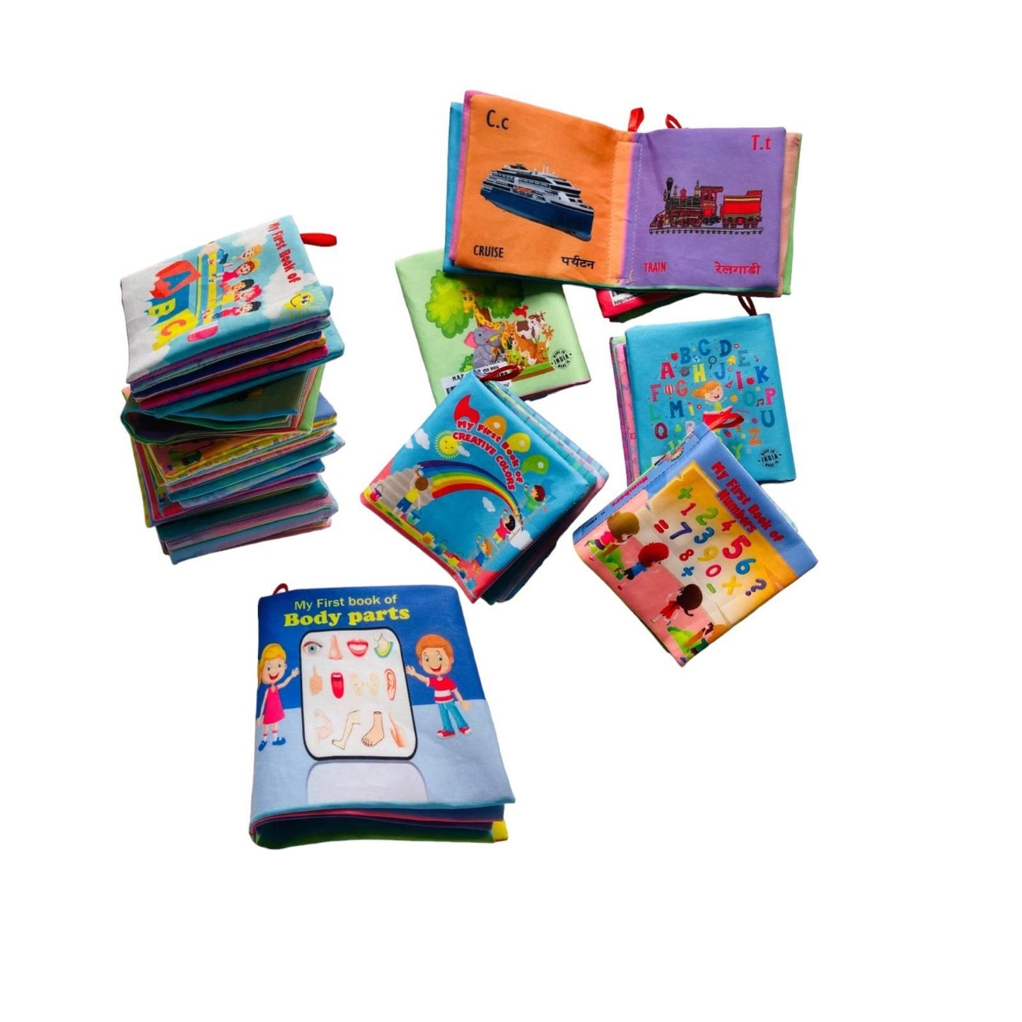 Washable Soft Baby Story Educational Baby Cloth Book (Pack of 6)